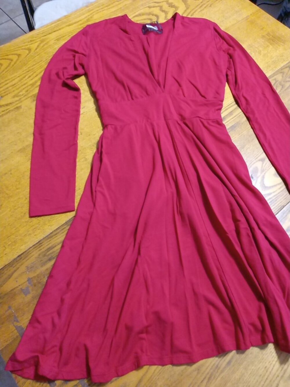 REFORMATION Womens Dress SMALL RED Preowned Long Sleeves Party Casual Work Chic